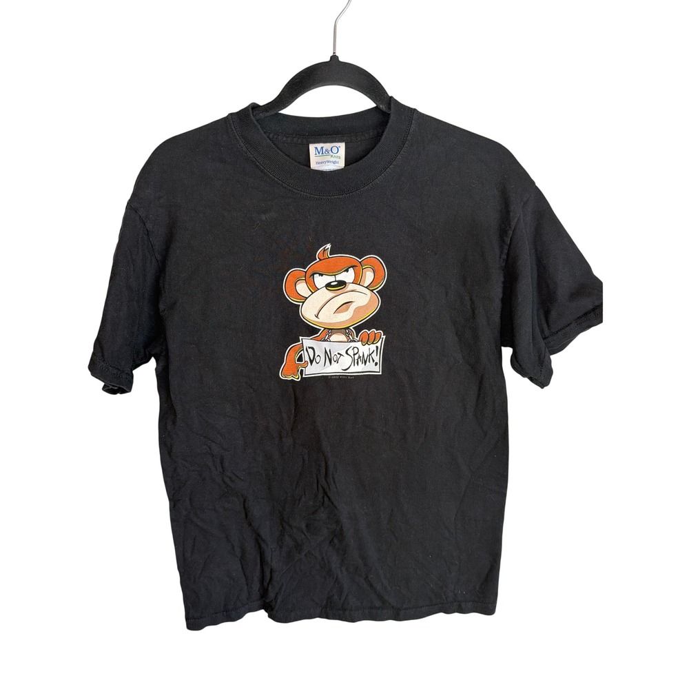 Vintage 2002 Fifth Sun Do Not Spank Monkey Graphic T-Shirt Black Mens Medium
